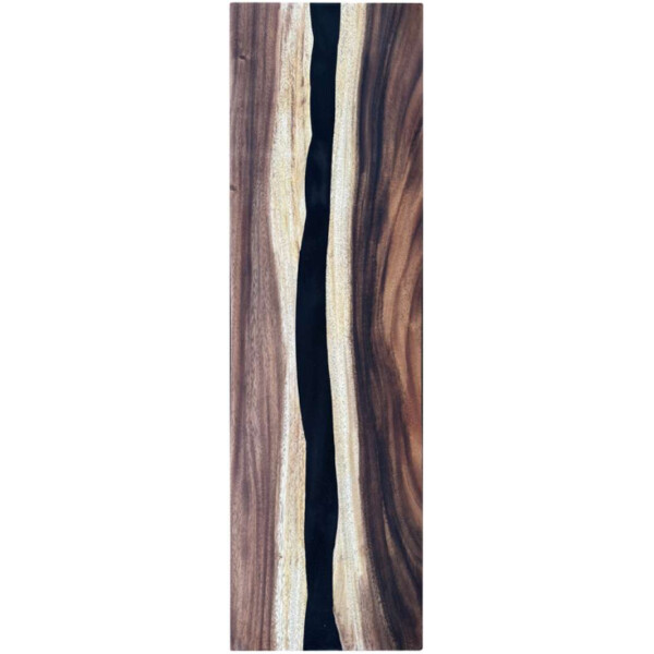 Epoxidharz Treppenstufe Massivholz Walnuss Schwarz River Optik 1000-300-40mm
