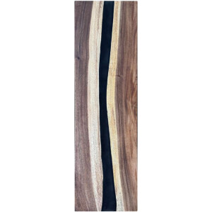 Epoxidharz Treppenstufe Massivholz Walnuss Schwarz River...