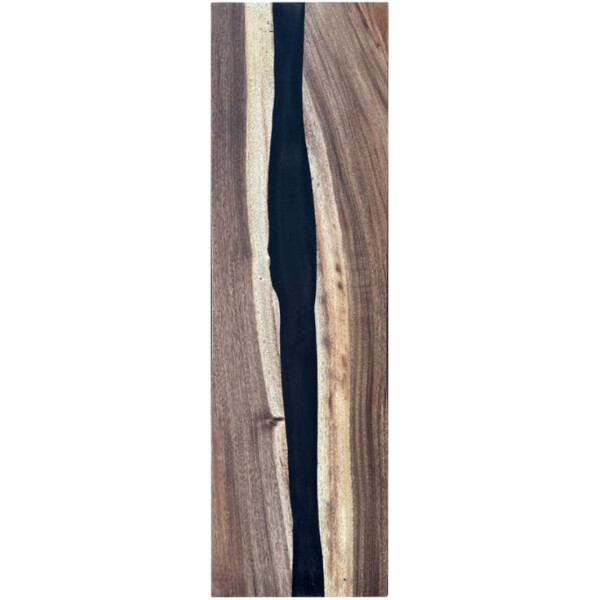 Epoxidharz Treppenstufe Massivholz Walnuss Schwarz River Optik 1000-300-40mm