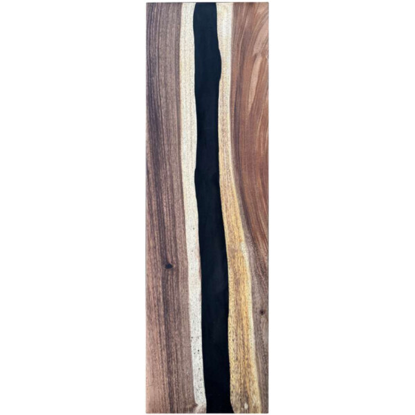 Epoxidharz Treppenstufe Massivholz Walnuss Schwarz River Optik 1000-300-40mm