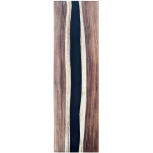 Epoxidharz Treppenstufe Massivholz Walnuss Schwarz River...