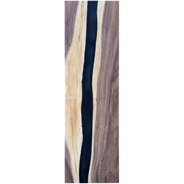 Epoxidharz Treppenstufe Massivholz Walnuss Schwarz River Optik 1000-300-40mm