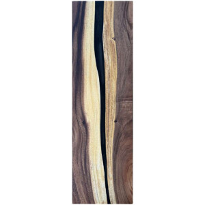 Epoxidharz Treppenstufe Massivholz Walnuss Schwarz River...