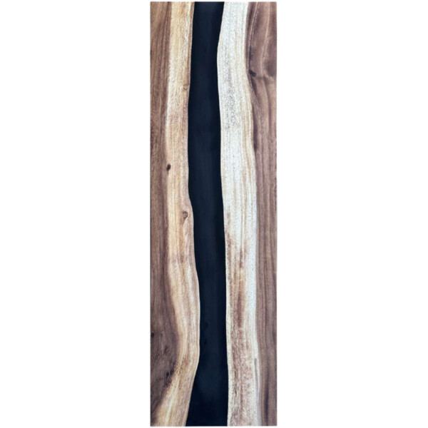 Epoxidharz Treppenstufe Massivholz Walnuss Schwarz River Optik 1000-300-40mm