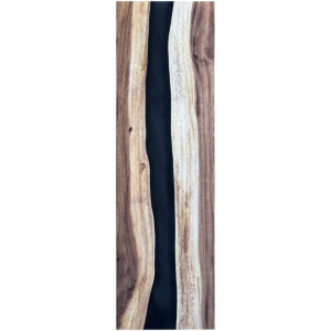 Epoxidharz Treppenstufe Massivholz Walnuss Schwarz River...