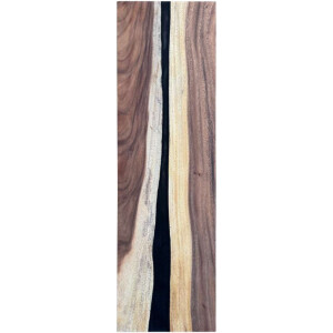Epoxidharz Treppenstufe Massivholz Walnuss Schwarz River...