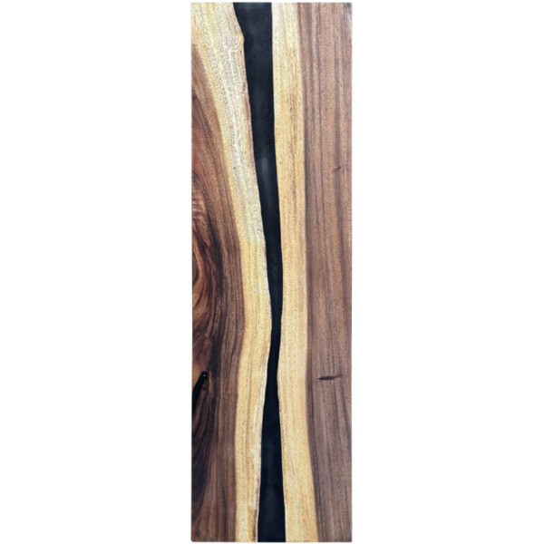 Epoxidharz Treppenstufe Massivholz Walnuss Schwarz River Optik 1000-300-40mm
