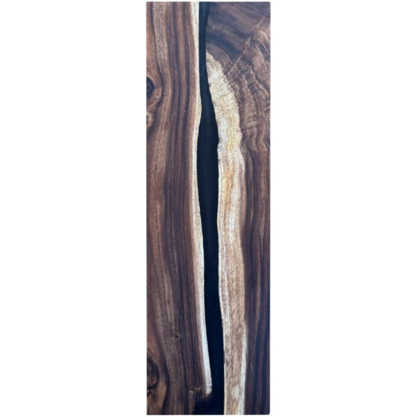 Epoxidharz Treppenstufe Massivholz Walnuss Schwarz River Optik 1000-300-40mm
