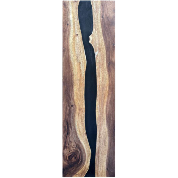 Epoxidharz Treppenstufe Massivholz Walnuss Schwarz River Optik 1000-300-40mm