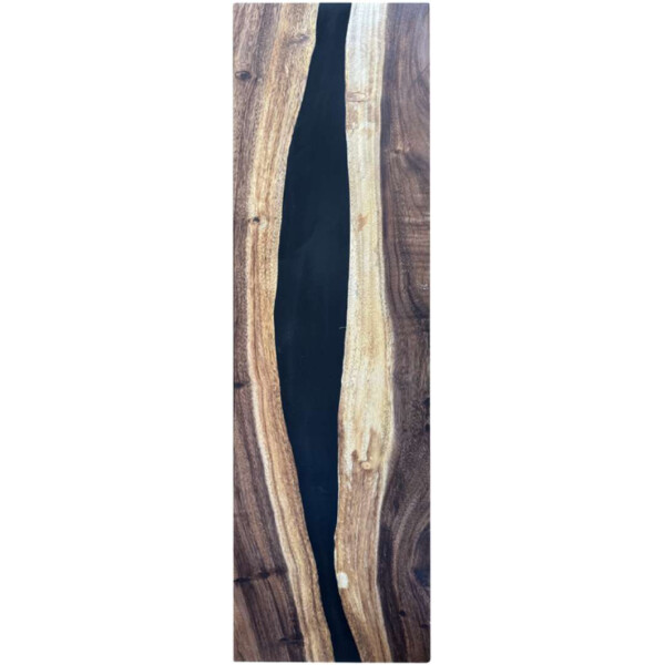 Epoxidharz Treppenstufe Massivholz Walnuss Schwarz River Optik 1000-300-40mm