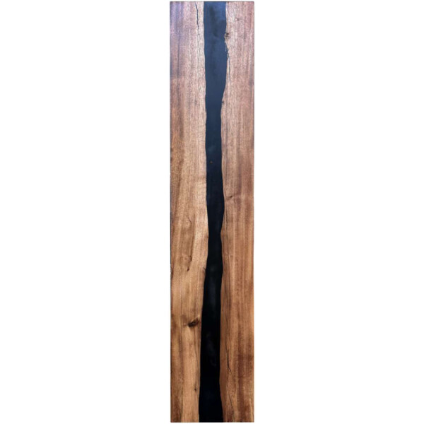Epoxidharz Treppenstufe Massivholz Walnuss Schwarz River Optik 1000-300-22mm