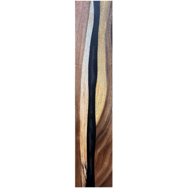 Epoxidharz Treppenstufe Massivholz Walnuss Schwarz River Optik 1000-300-22mm