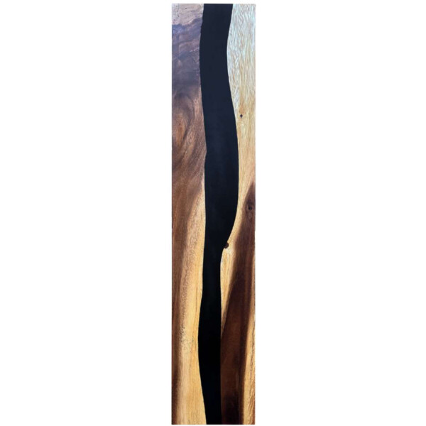Epoxidharz Treppenstufe Massivholz Walnuss Schwarz River Optik 1000-300-22mm