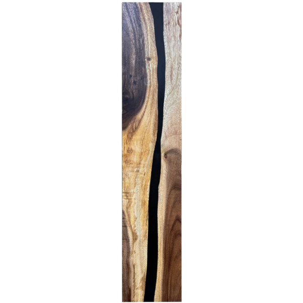 Epoxidharz Treppenstufe Massivholz Walnuss Schwarz River Optik 1000-300-22mm