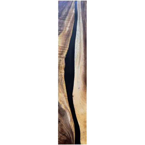 Epoxidharz Treppenstufe Massivholz Walnuss Schwarz River Optik 1000-300-22mm
