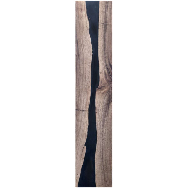 Epoxidharz Treppenstufe Massivholz Walnuss Schwarz River Optik 1000-300-22mm