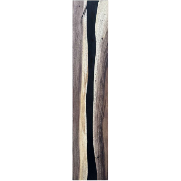 Epoxidharz Treppenstufe Massivholz Walnuss Schwarz River Optik 1000-300-22mm