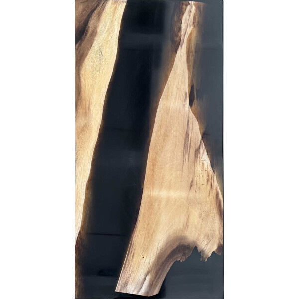 Epoxidharz Tischplatte River Table Schwarz Walnuss Massivholz 1200-600-35mm