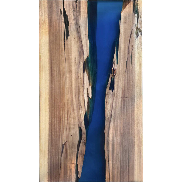 Epoxidharz Tischplatte River Table Blau Walnuss Massivholz 1515-657-35mm