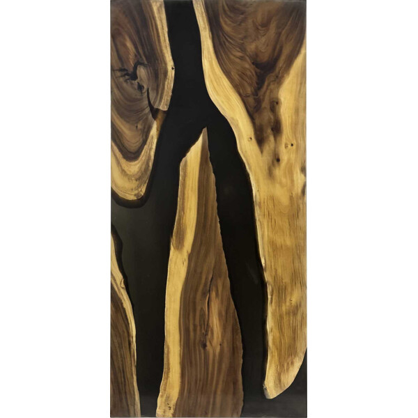 Epoxidharz Tischplatte River Table Schwarz Walnuss Massivholz 2120-1000-20mm
