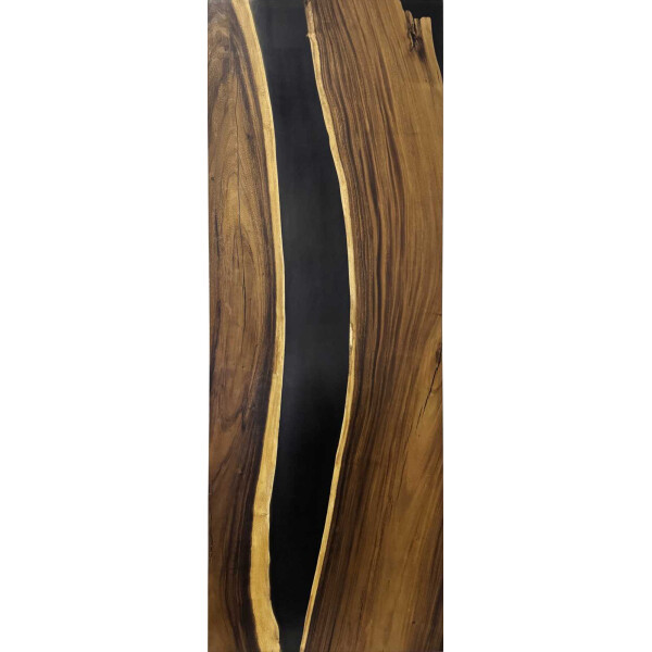 Epoxidharz Tischplatte River Table Schwarz Walnuss Massivholz 2435-887-37mm