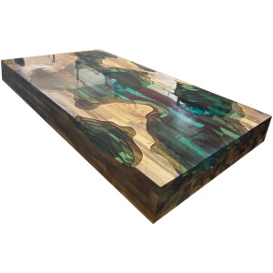 Epoxidharz Tisch River Table Komplett Set Walnuss Massivholz 1396-795-400mm