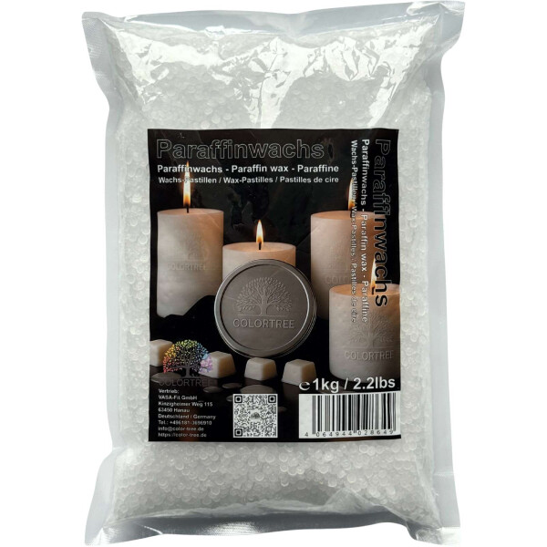 Paraffinwachs Kerzenwachs Pastillen Wachs natur rein für Duftkerzen DIY 1kg Weiß