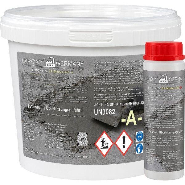 Epoxidharzmörtel 2K Reparaturmörtel für Beton, Estrich & Boden - Reparatur & Ausbesserung | DIPOXY