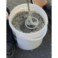 Epoxidharzmörtel 2K Reparaturmörtel für Beton, Estrich & Boden - Reparatur & Ausbesserung 1 kg ca. RAL 7023 Betongrau | DIPOXY