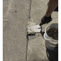 Epoxidharzmörtel 2K Reparaturmörtel für Beton, Estrich & Boden - Reparatur & Ausbesserung 1 kg ca. RAL 7023 Betongrau | DIPOXY