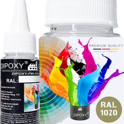 Dipoxy-PMI-RAL 1020 Extremely Highly Concentrated Base Pigment Colour Paste for Epoxy Resin, Polyester Resin, Polyurethane Systems, Concrete, Varnishes, Liquid Paint Resin Jewellery