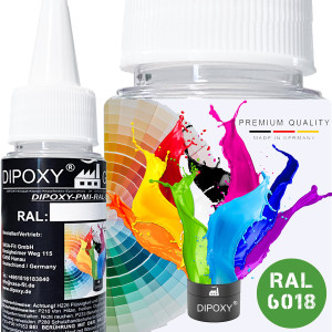 Dipoxy-PMI-RAL 6018- Pasta colorante a base estremamente concentrata, , per resina epossidica, resina di poliestere, sistemi di poliuretano, calcestruzzo, vernici, vernice liquida, resina&hellip;