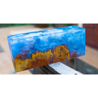Epoxidharz + Effekt-Pigment-Blau 01Gie&szlig;harz Epoxy Tisch Boden Blue