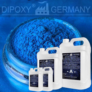 Epoxy Resin + 10g Effect-Pigment-blue 04 resin Epoxy...