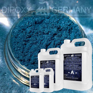 Epoxy Resin + 10g Effect-Pigment-blue 06 resin Epoxy...