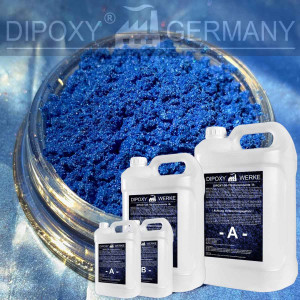 Epoxidharz +10g Effekt-Pigment-Blau 07 Gie&szlig;harz Epoxy Tisch Boden Blue