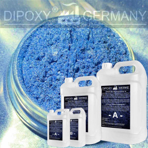 Epoxidharz +10g Effekt-Pigment-Blau 08 Gie&szlig;harz Epoxy Tisch Boden Blue
