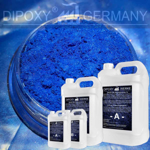 Epoxy Resin + 10g Effect-Pigment-blue 09 resin Epoxy...