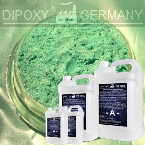 Epoxidharz +10g Effekt-Pigment-Gr&uuml;n 04 Gie&szlig;harz Epoxy Tisch Boden Green