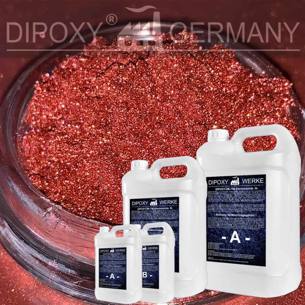 Epoxidharz +10g Effekt-Pigment-Rot 01Gie&szlig;harz Epoxy Tisch Boden Red