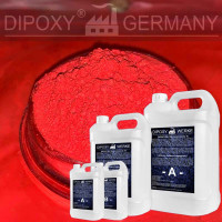 Epoxidharz +Effekt-Pigment-Rot 02 Gie&szlig;harz Epoxy Tisch Boden Red