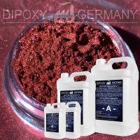 Epoxidharz + Effekt-Pigment-Rot 04 Gie&szlig;harz Epoxy Tisch Boden Red
