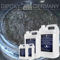Epoxidharz + Effekt-Pigment-Schwarz 01 Gie&szlig;harz Epoxy Tisch Boden Black