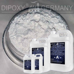 Epoxy Resin + 10g Effect-Pigment-White 01 resin Epoxy Table Floor White
