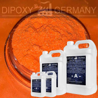 Epoxidharz +10g Effekt-Pigment-Orange 01Gie&szlig;harz Epoxy Tisch Boden Orange