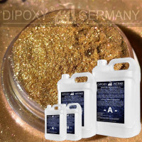 Epoxidharz +10g Effekt-Pigment-Gold 03 Gie&szlig;harz Epoxy Tisch Boden Gold
