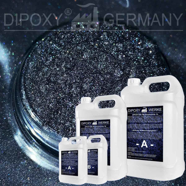 Epoxidharz + Effekt-Pigment-Schwarz 02 Gie&szlig;harz Epoxy Tisch Boden Black
