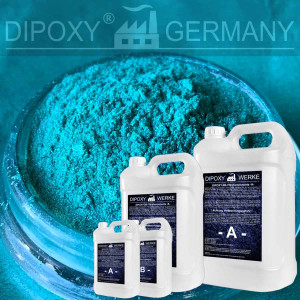 Epoxy Resin + 10g Effect-Pigment-blue 03 resin Epoxy Table Floor blue