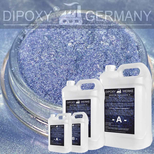 Epoxidharz +10g Effekt-Pigment-Blau 11Gie&szlig;harz Epoxy Tisch Boden Blue
