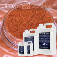 Epoxidharz + Effekt-Pigment-Kupfer 01 Gie&szlig;harz Epoxy Tisch Boden